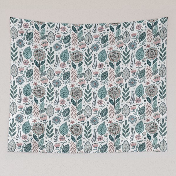 Item preview, Floral Folk Symbols | Cozy Nordic Folk Art designed and sold by Shuga-Design.