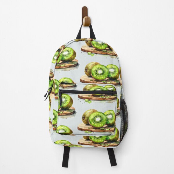 Item preview, Sliced green kiwi on a wooden board in watercolor style designed and sold by LiskoDesign.