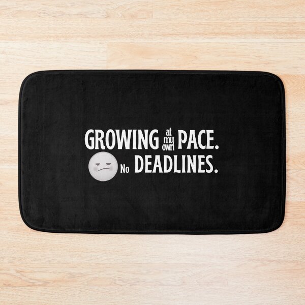 Item preview, Growing at My Own Pace – No Deadlines Mental Health Quote Design designed and sold by FreeArtStyle.