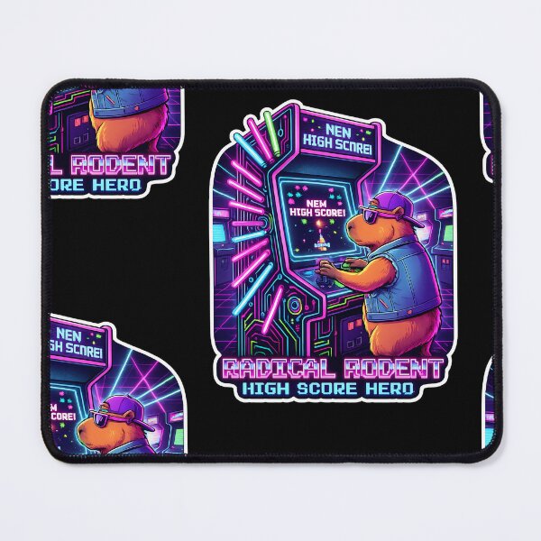 Item preview, Radical Rodent Arcade High Score Neon Sticker designed and sold by Neon_Soraya.