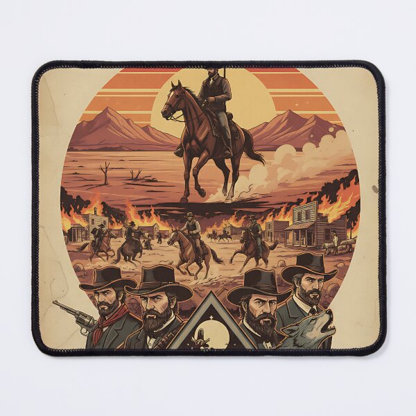 Item preview, Epic Wild West Outlaw Saga – Vintage Cowboy Western Art designed and sold by iwzzuel.