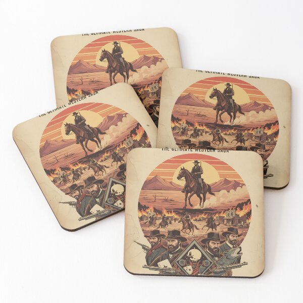 Item preview, Epic Wild West Outlaw Saga – Vintage Cowboy Western Art designed and sold by iwzzuel.