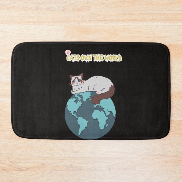 Item preview, Cats Own the World – Cute Cat Illustration on Earth designed and sold by mon369000.