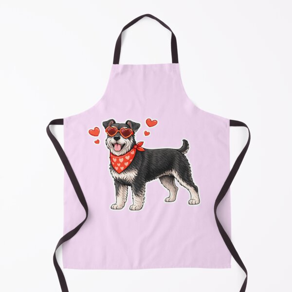 Item preview, Miniature Schnauzer with Hearts - Cute Cartoon Style designed and sold by GoodyPaws.