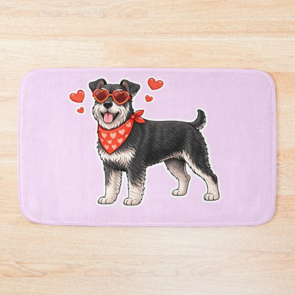 Item preview, Miniature Schnauzer with Hearts - Cute Cartoon Style designed and sold by GoodyPaws.