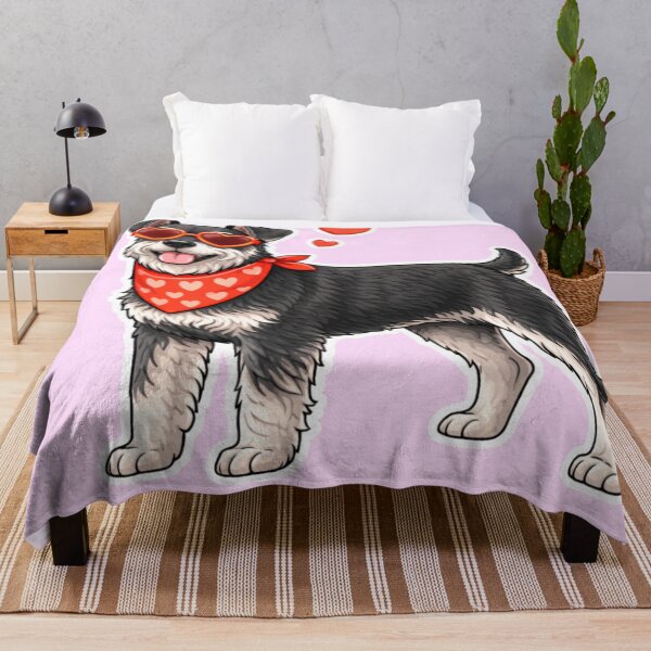 Item preview, Miniature Schnauzer with Hearts - Cute Cartoon Style designed and sold by GoodyPaws.