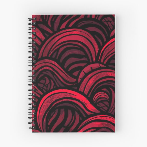 Item preview, Red Abstract Wave Pattern with Ornamental Flow designed and sold by WhereHopeBlooms.