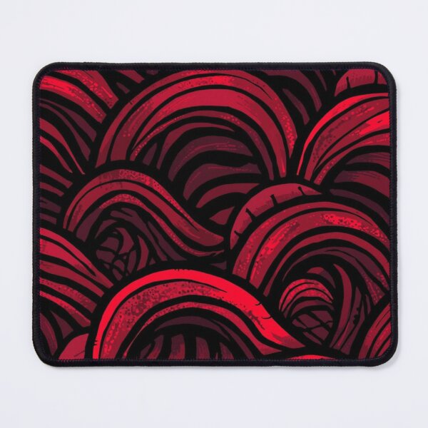 Item preview, Red Abstract Wave Pattern with Ornamental Flow designed and sold by WhereHopeBlooms.