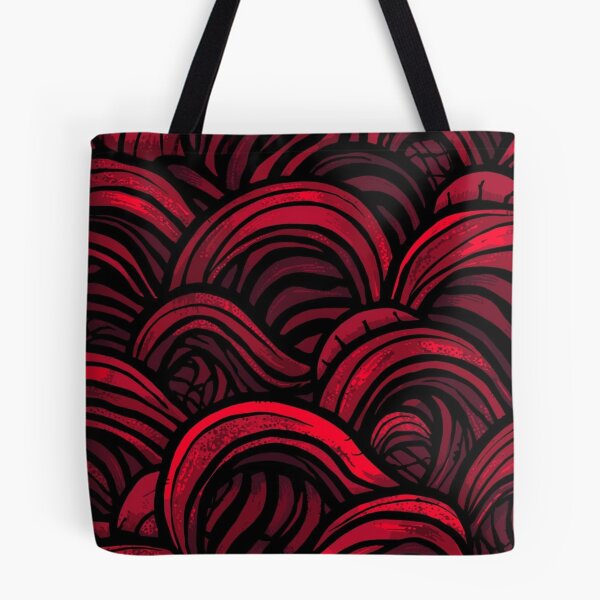 Item preview, Red Abstract Wave Pattern with Ornamental Flow designed and sold by WhereHopeBlooms.