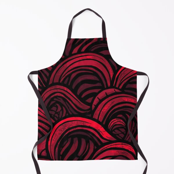 Item preview, Red Abstract Wave Pattern with Ornamental Flow designed and sold by WhereHopeBlooms.