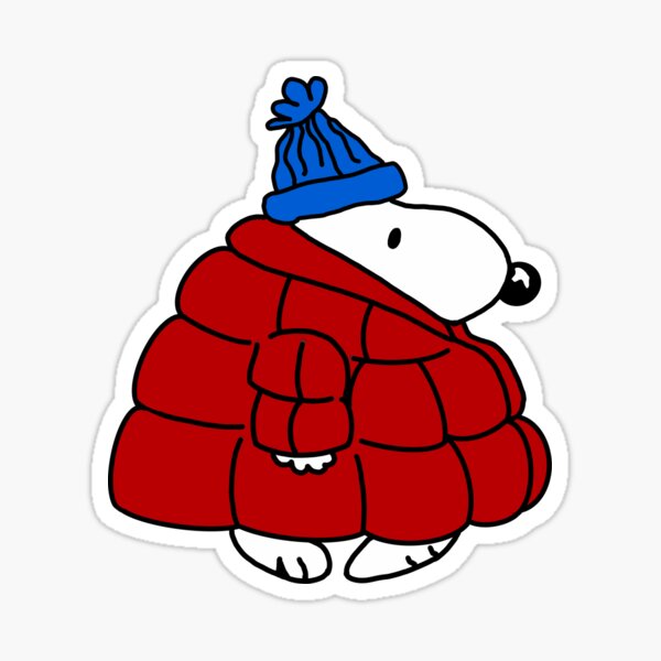 Puffer Coat Snoopy Sticker