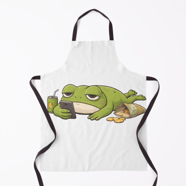 Item preview, Lazy Frog Scrolling on Phone – Relatable Cute Frog Cartoon designed and sold by SoulenCify.
