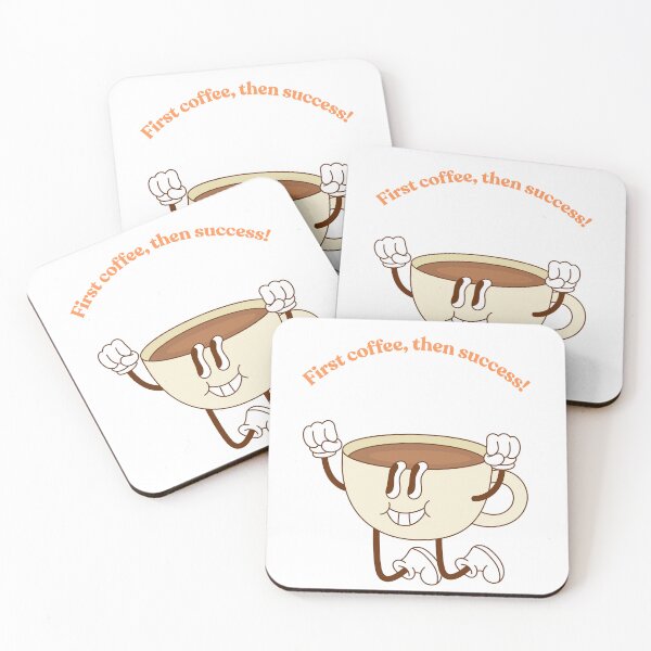 Item preview, First coffee, then, success! designed and sold by MagicTeeVibeArt.