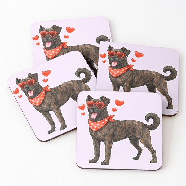Item preview, Perro pastor San Miguel con corazones - Lindo estilo de dibujos animados designed and sold by GoodyPaws.