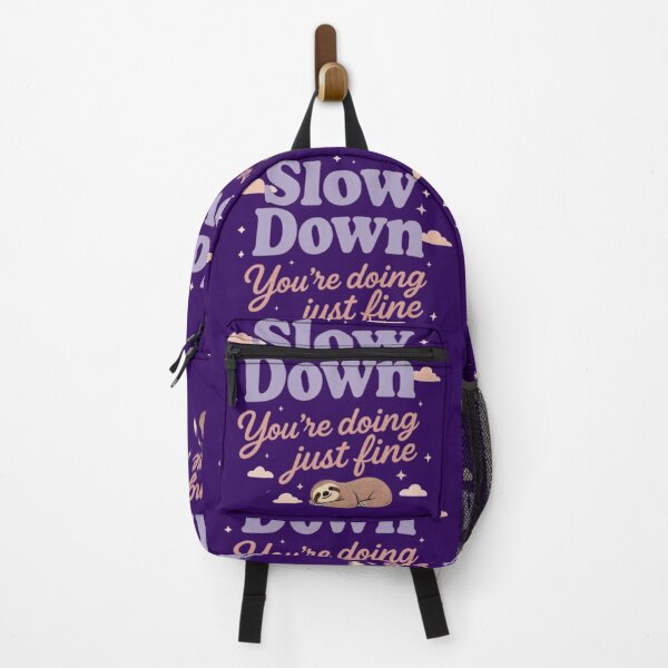 Item preview, Slow Down – You’re Doing Just Fine | Playful Self-Care Quote Design designed and sold by MyTshirtArt.