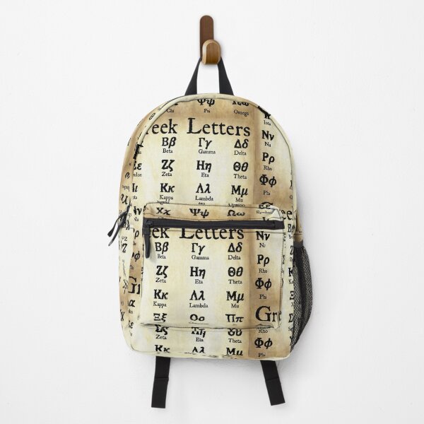 Item preview, Nerdy Vintage Greek Letters Math Teacher Black Text Parchment designed and sold by MathWare MathClips.