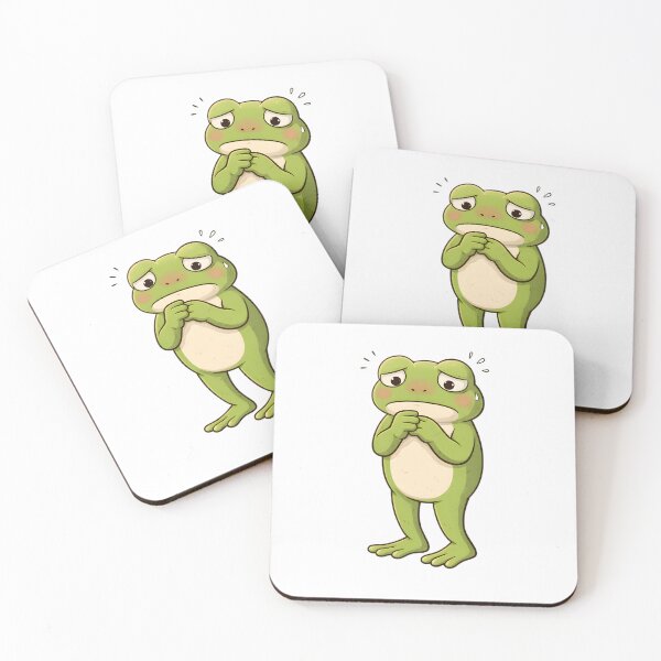 Item preview, Awkward Introvert Frog – Cute Nervous Frog Cartoon Illustration designed and sold by SoulenCify.