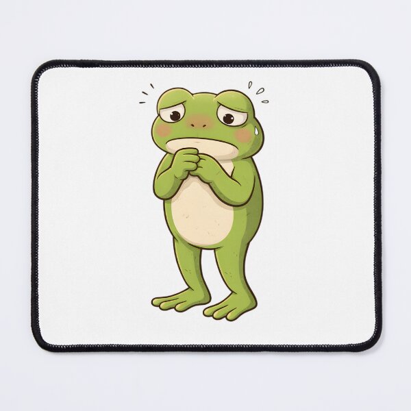 Item preview, Awkward Introvert Frog – Cute Nervous Frog Cartoon Illustration designed and sold by SoulenCify.