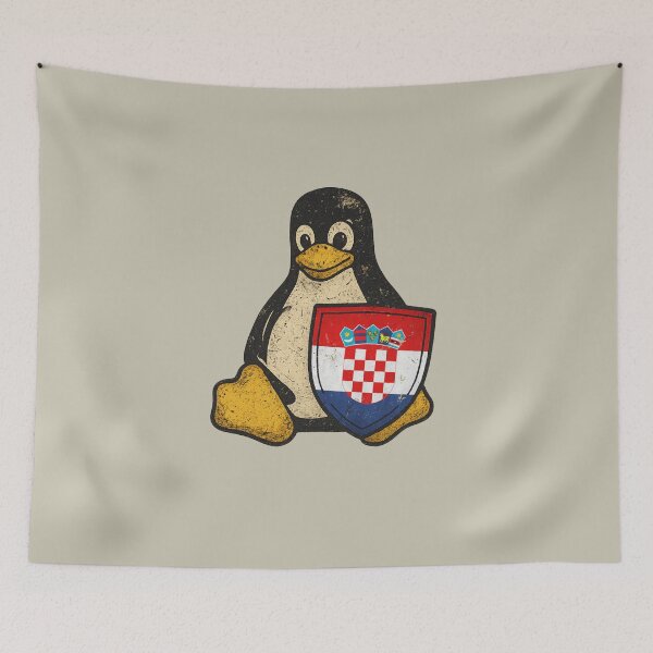 Item preview, Tux LINUX Croacia designed and sold by angoma.