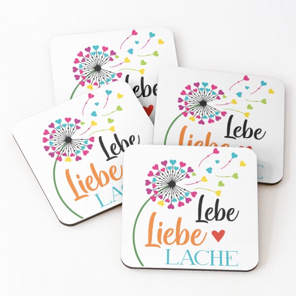 Artikelvorschau, Lebe Liebe Lache Löwenzahn – Bunte Herzsamen-Blumen-Deutsche Typografie entworfen und verkauft von Colorful-Garden.