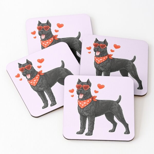 Item preview, Giant Schnauzer with Hearts - Cute Cartoon Style designed and sold by GoodyPaws.