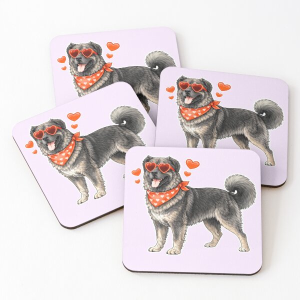 Item preview, Karst Shepherd Dog with Hearts - Cute Cartoon Style designed and sold by GoodyPaws.