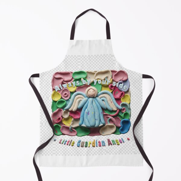 Item preview, Cute Little Guardian Angel Clay Art - Always By Your Side - Handcrafted 3D Clay Illustration designed and sold by Studiocolors.