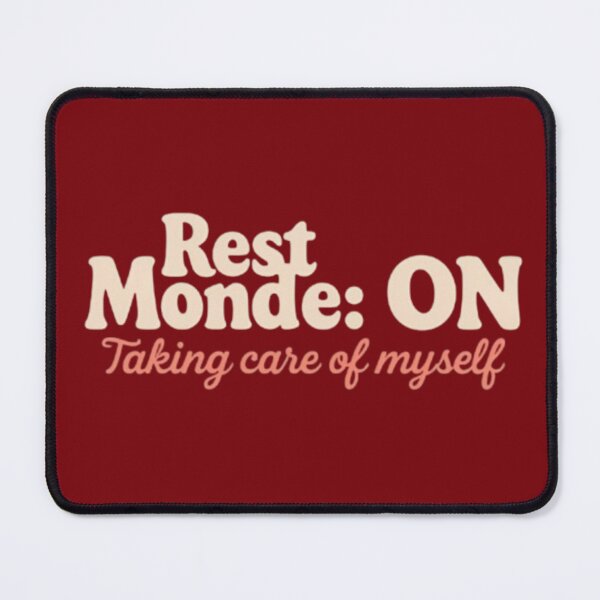 Item preview, Rest Mode: ON – Taking Care of Myself | Playful Wellness Quote Design designed and sold by MyTshirtArt.