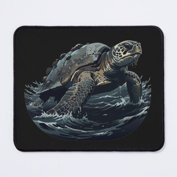 Item preview, Majestic Sea Turtle Rising from the Ocean – Wildlife Illustration designed and sold by Royalsticker.