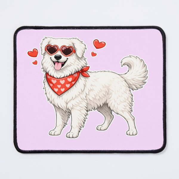Item preview, Slovakian Chuvach with Hearts - Cute Cartoon Style designed and sold by GoodyPaws.