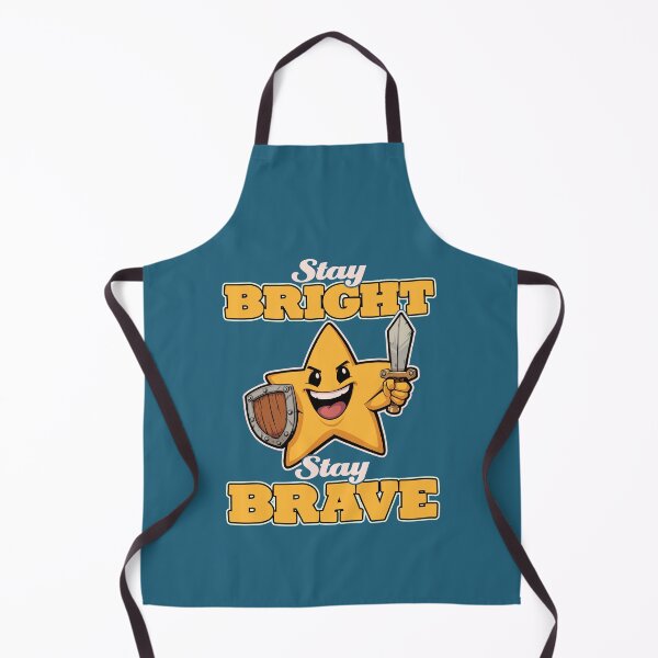 Item preview, Stay Bright Stay Brave Cartoon Star Warrior designed and sold by TheJollyDoodle.