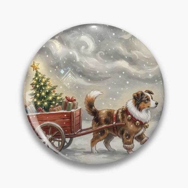 Item preview, Dog Delivering Christmas Tree designed and sold by M-Y-A-R-T-.