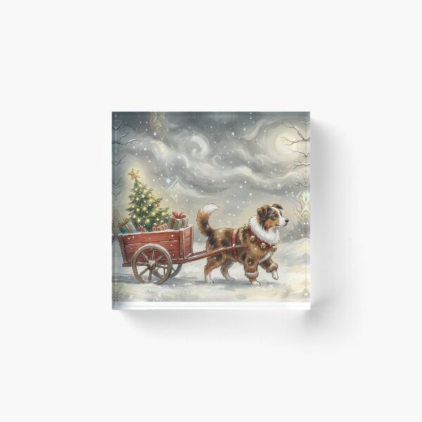 Item preview, Dog Delivering Christmas Tree designed and sold by M-Y-A-R-T-.
