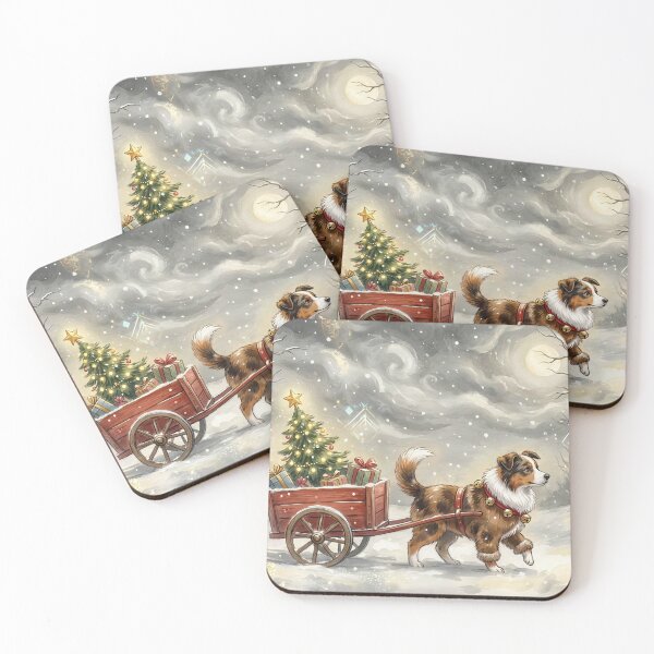 Item preview, Dog Delivering Christmas Tree designed and sold by M-Y-A-R-T-.