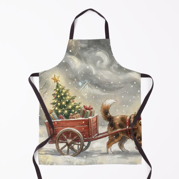 Item preview, Dog Delivering Christmas Tree designed and sold by M-Y-A-R-T-.