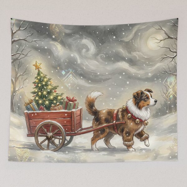 Item preview, Dog Delivering Christmas Tree designed and sold by M-Y-A-R-T-.