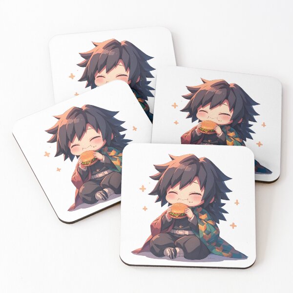 Item preview, Giyu Tomioka Demon Slayer Anime Chibi Kawaii Burger Cute Calm Sparkles designed and sold by mildaclairmo.