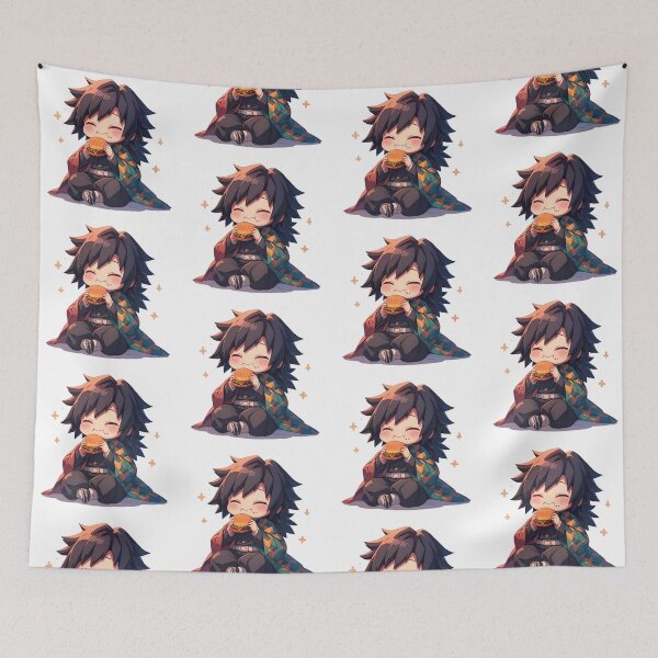 Item preview, Giyu Tomioka Demon Slayer Anime Chibi Kawaii Burger Cute Calm Sparkles designed and sold by mildaclairmo.