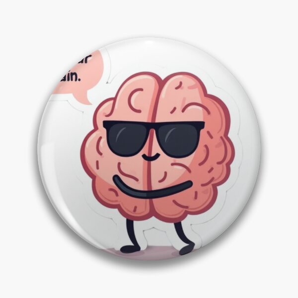 Item preview, Use Your Brain – Cute Smart Brain Sticker designed and sold by TinyJoy Studio.