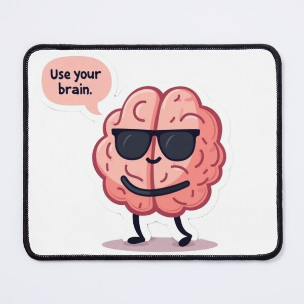 Item preview, Use Your Brain – Cute Smart Brain Sticker designed and sold by TinyJoy Studio.