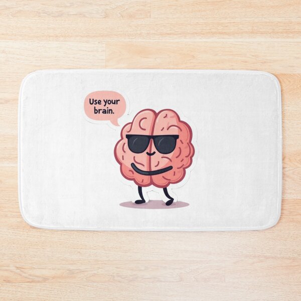Item preview, Use Your Brain – Cute Smart Brain Sticker designed and sold by TinyJoy Studio.