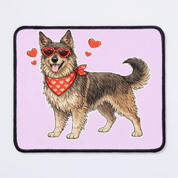 Item preview, Picardy Sheepdog with Hearts - Cute Cartoon Style designed and sold by GoodyPaws.