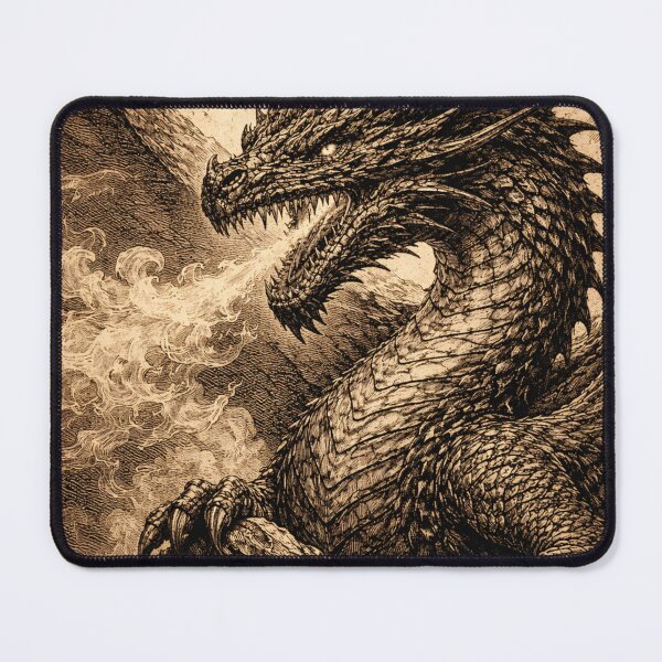 Item preview, Medieval Dragon Engraving - Vintage Woodcut - a camera phone sticker designed and sold by CzipipitoStudio.