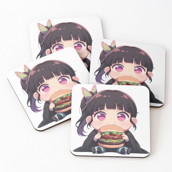 Item preview, Kanao Tsuyuri Demon Slayer Anime Girl Kawaii Chibi Burger Delight designed and sold by mildaclairmo.