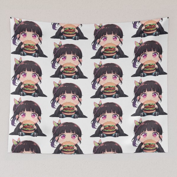 Item preview, Kanao Tsuyuri Demon Slayer Anime Girl Kawaii Chibi Burger Delight designed and sold by mildaclairmo.