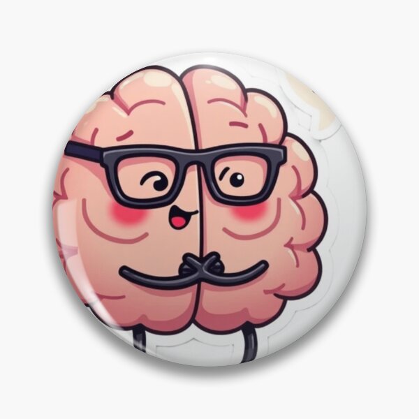Item preview, Use Your Brain – Cute Smart Brain Sticker designed and sold by TinyJoy Studio.