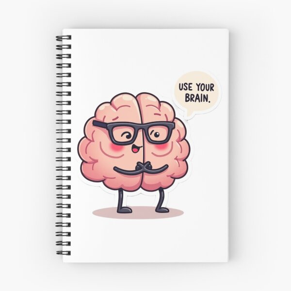 Item preview, Use Your Brain – Cute Smart Brain Sticker designed and sold by TinyJoy Studio.