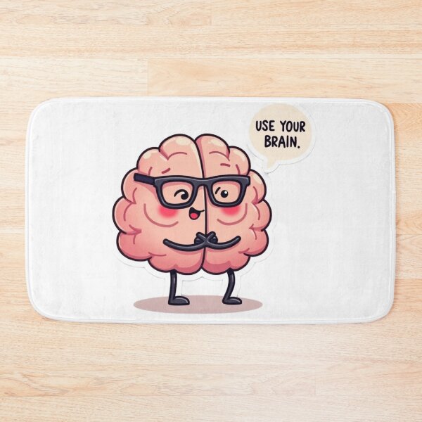 Item preview, Use Your Brain – Cute Smart Brain Sticker designed and sold by TinyJoy Studio.