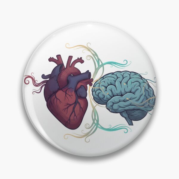 Item preview, Heart vs Brain Abstract Art T-Shirt designed and sold by LoganDzign.