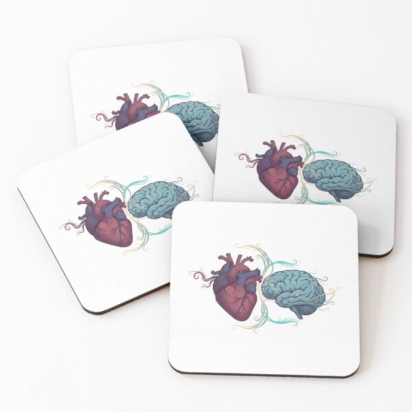 Item preview, Heart vs Brain Abstract Art T-Shirt designed and sold by LoganDzign.